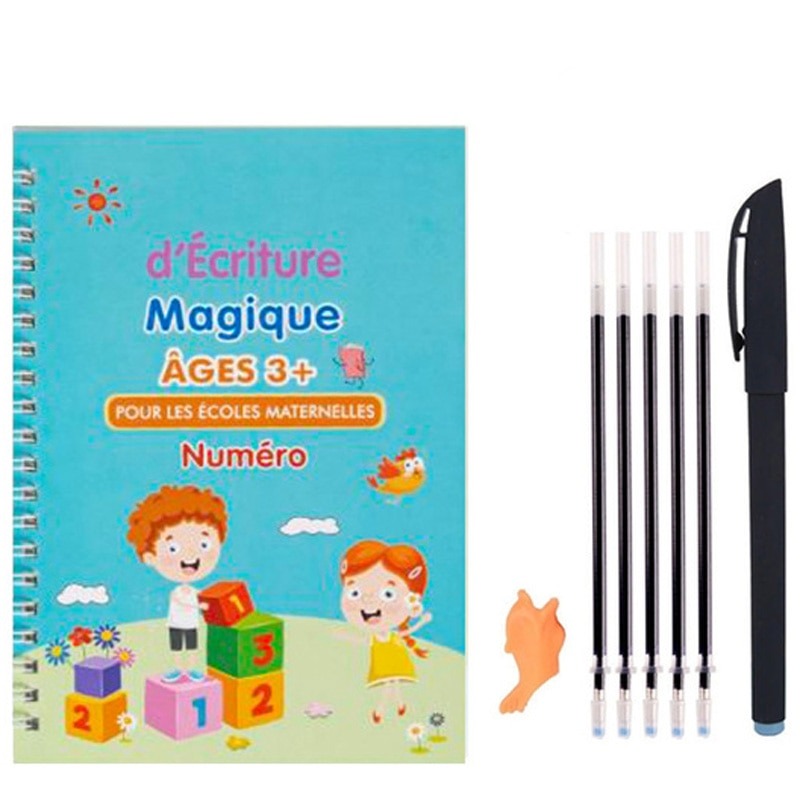 Cahier d'Ecriture Magique Réutilisable  Montessori Numéro - Mon Adorable Bébé