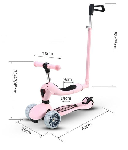 Trottinette Scooter Pliable pour Enfants Dimensions - Mon Adorable Bébé