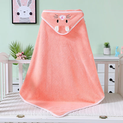 Cape de Bain Bébé à Motif d'animaux Éléphant Chat - Mon Adorable Bébé