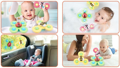 Ventouse Spinner pour Bébé | Pack de 3 Jouets - Mon Adorable Bébé