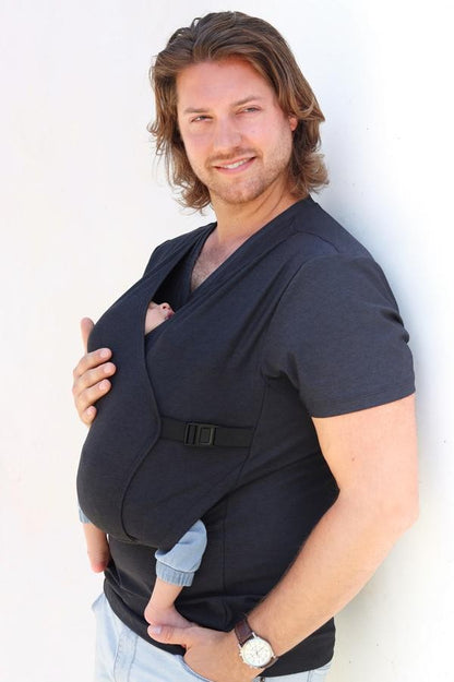 Tee Shirt Porte Bébé bleu marine pour homme- Mon Adorable Bébé