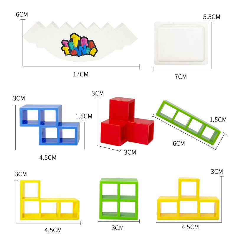 Jouet de Puzzle de Tour Tetris pour Enfants Dimensions - Mon Adorable Bébé