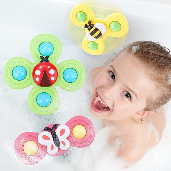 Ventouse Spinner pour Bébé | Pack de 3 Jouets - Mon Adorable Bébé