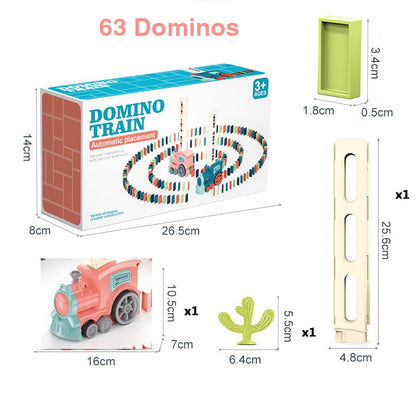 Train à Domino 63 Dominos Train Rose - Mon Adorable Bébé