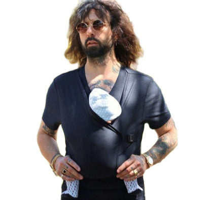 Tee Shirt Porte Bébé bleu marine pour homme- Mon Adorable Bébé