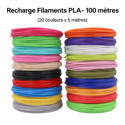 Stylo 3D Enfant 100 mètres filaments pla