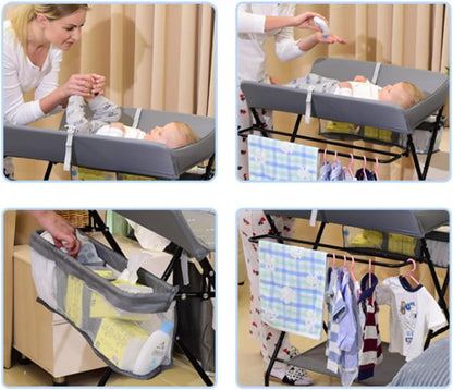 Table à Langer Multifonctionnelle Pliable pour Bébé - Mon Adorable Bébé