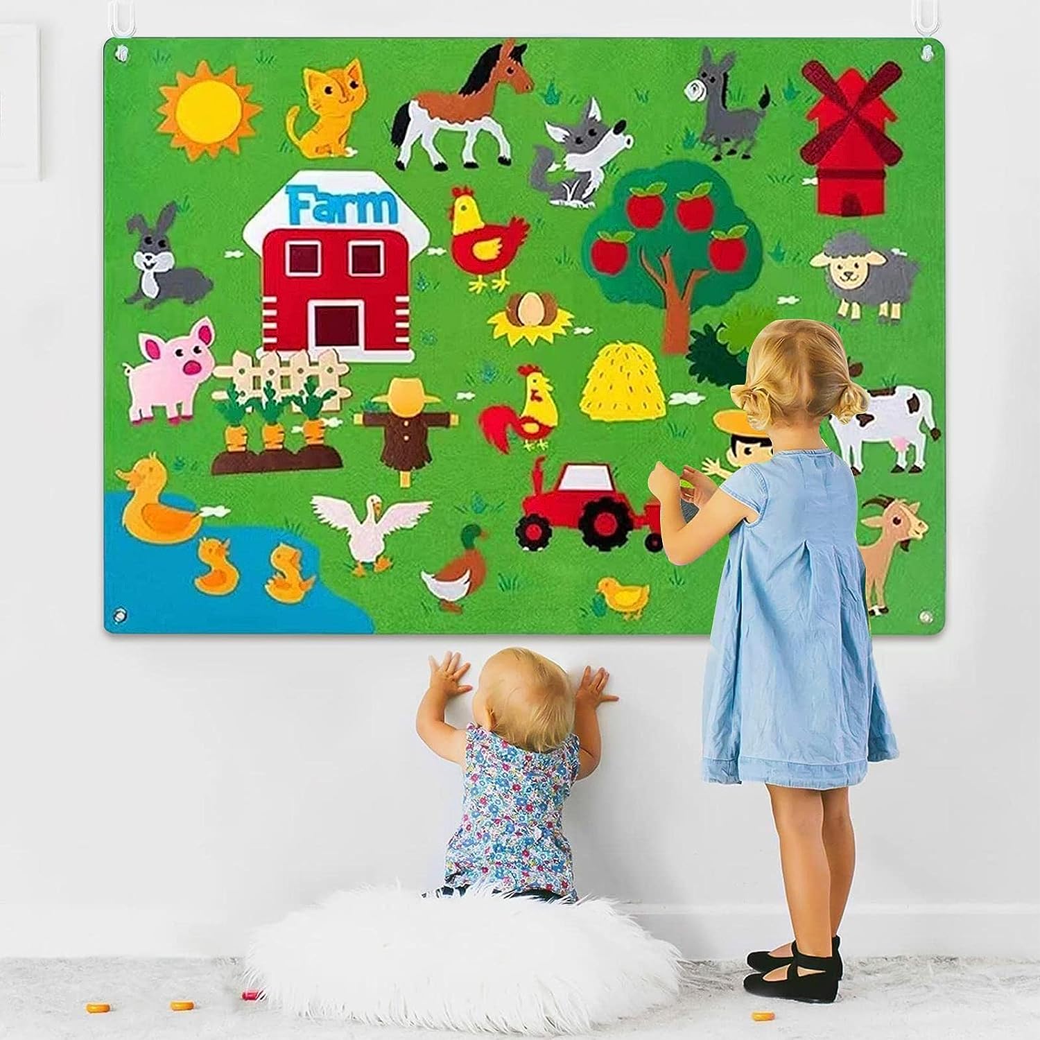 Tableau en Feutre de Ferme pour Enfants  - Mon Adorable Bébé