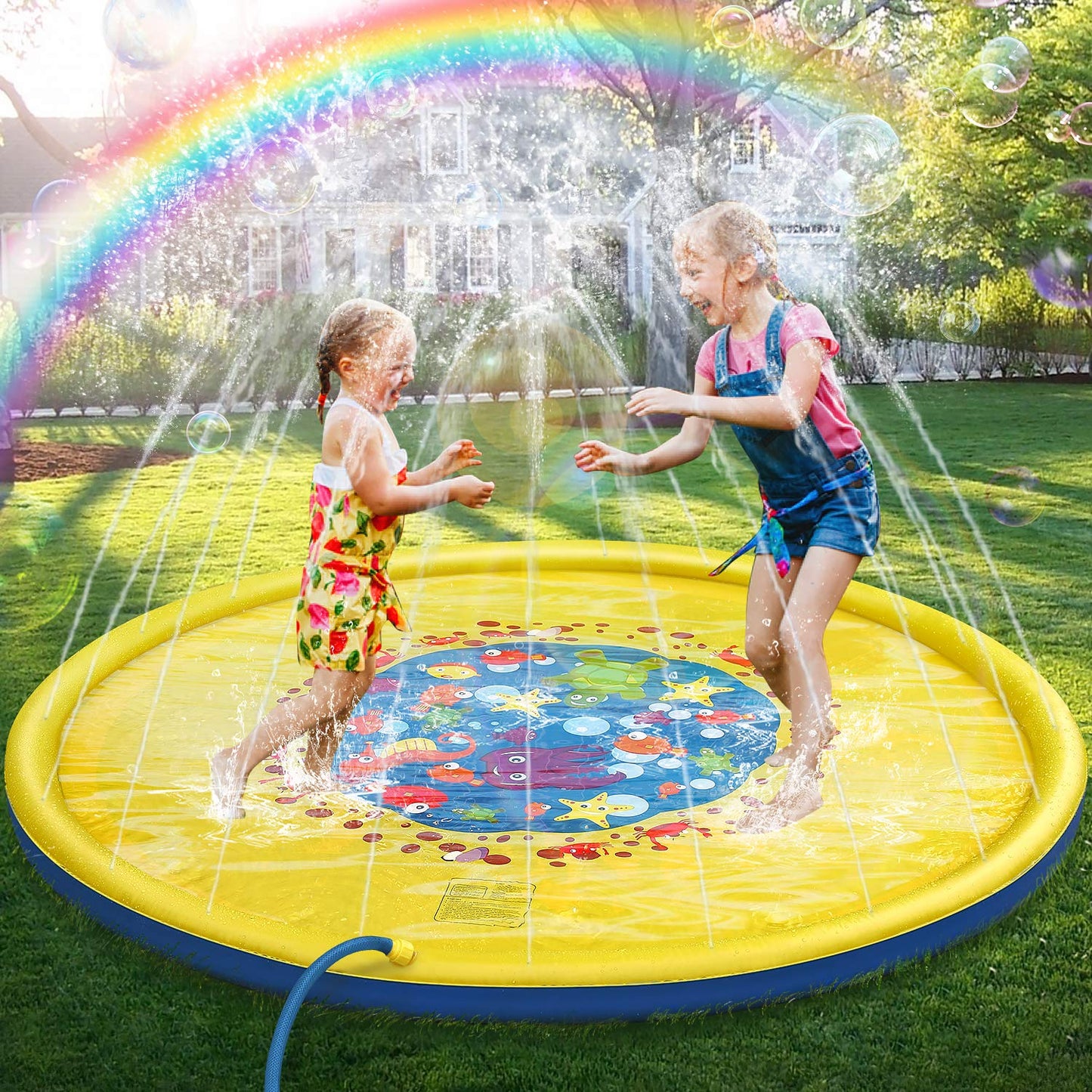 Tapis Jet d'Eau pour Enfants à Motif d'Animaux - Mon Adorable Bébé