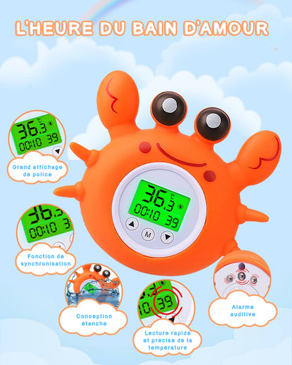 Thermomètre de Bain en Forme de Crabe pour Bébé - Mon Adorable