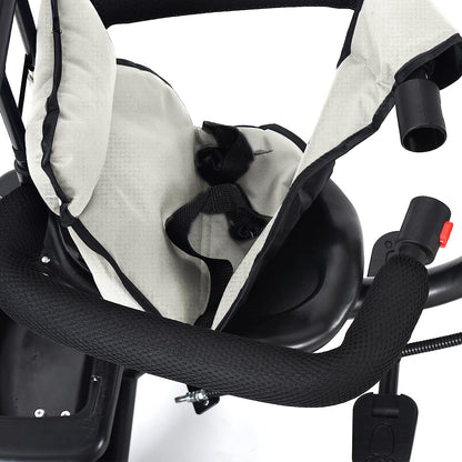 Tricycle Évolutif à Pare Soleil avec Poignée de Poussée Réglable - Mon Adorable Bébé
