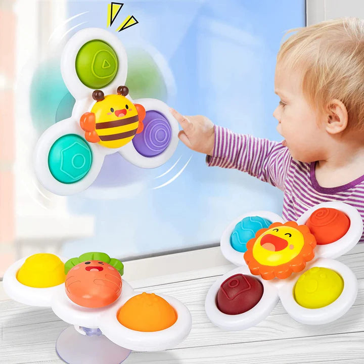 Ventouse Spinner pour Bébé | Pack de 3 Jouets