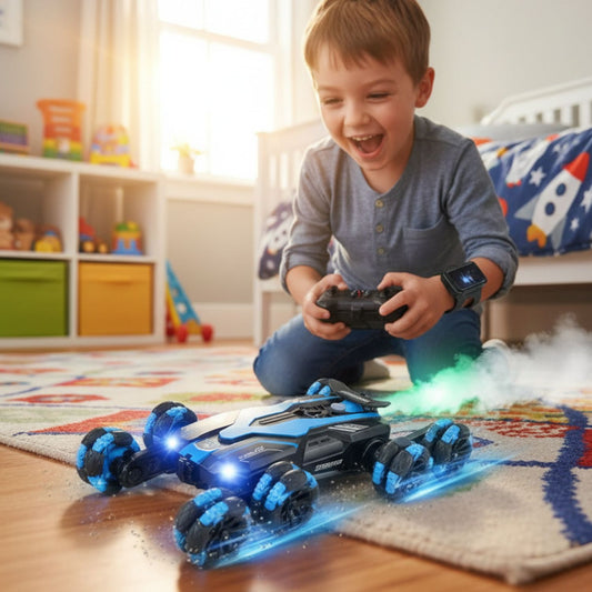 Voiture télécommandée à roues pivotantes – FlexiRacer