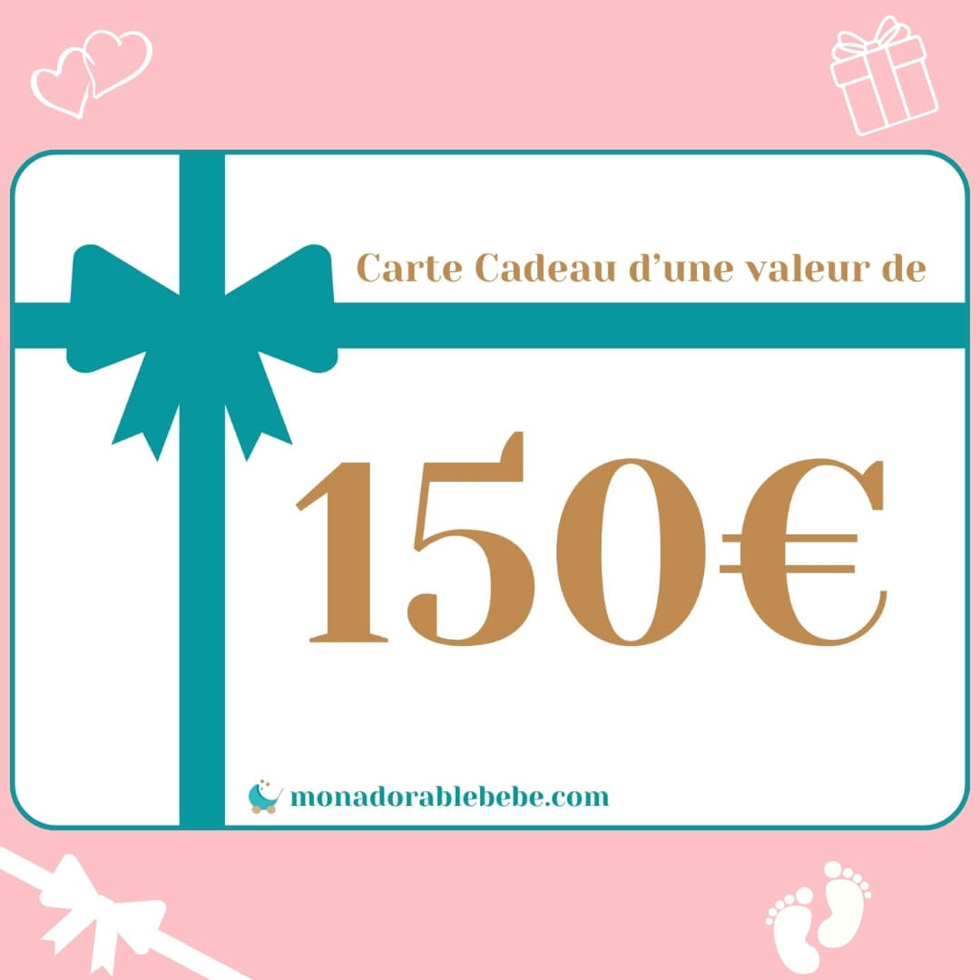 carte cadeau 150 euros mon adorable bebe