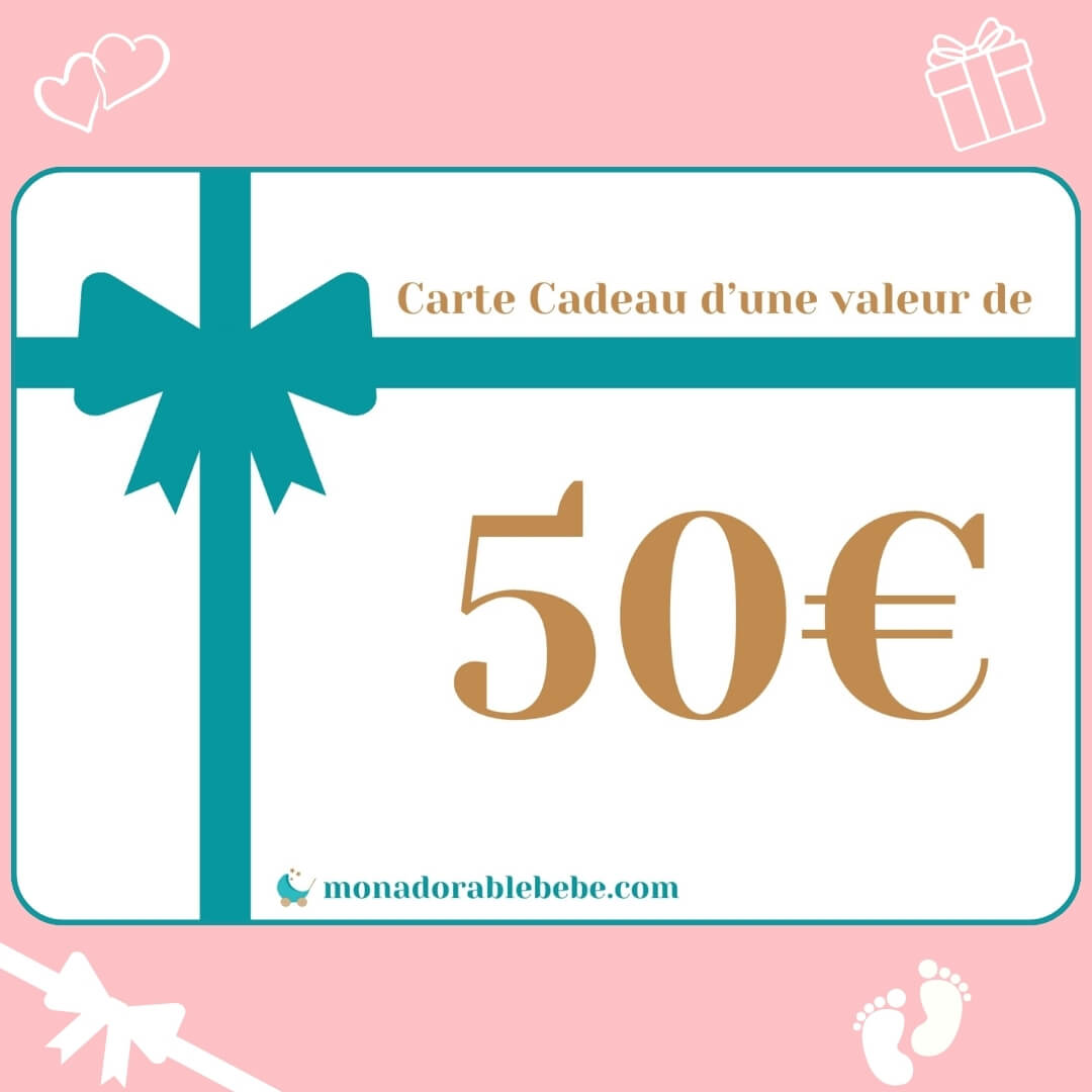 carte cadeau 50 euros mon adorable bebe