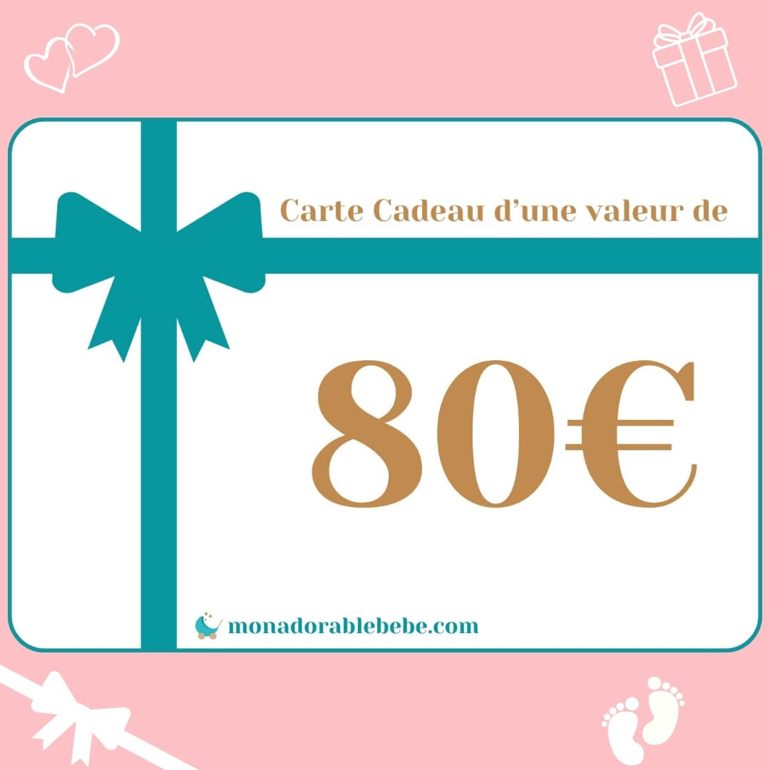 carte cadeau 80 euros mon adorable bebe