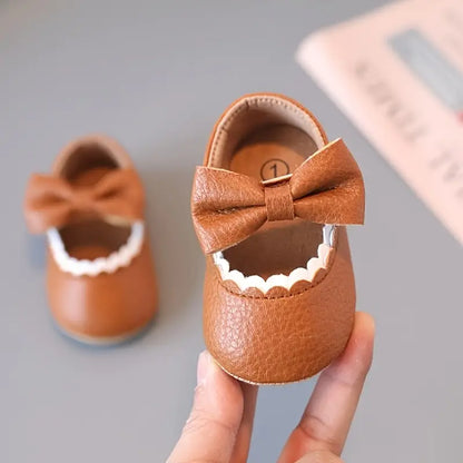Chaussure bebe fille à nœud papillon