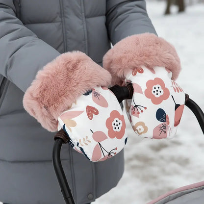 gant poussette fleurs