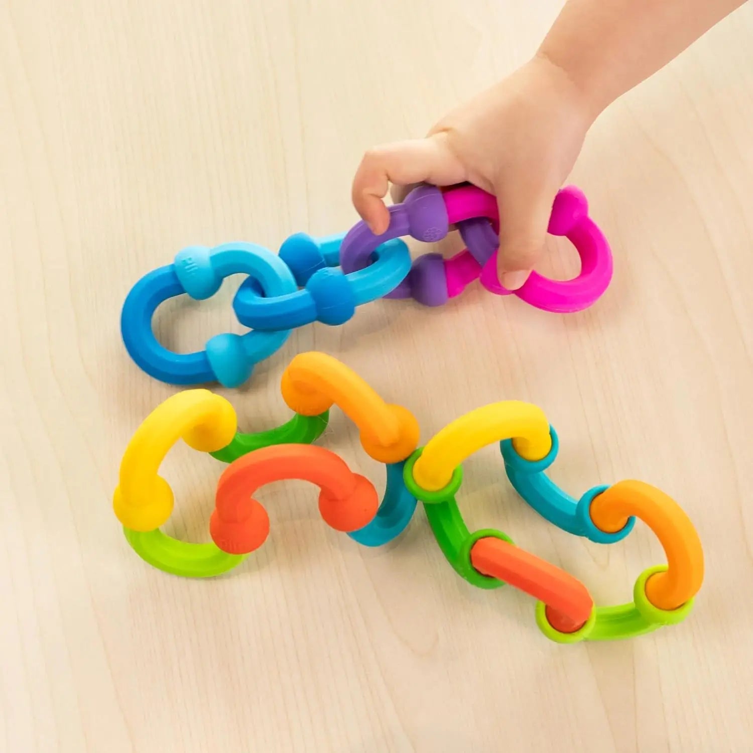 Jeu Construction d'Anneaux Sensoriels 20 pièces arc en ciel