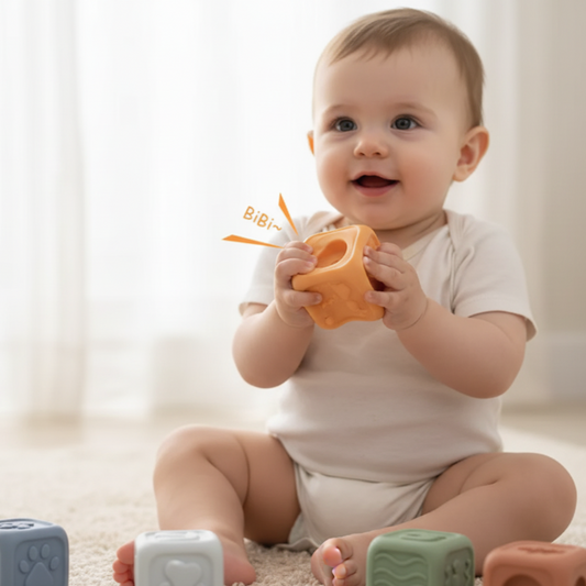 Jeu de construction sensoriel en silicone Montessori | SilicBuild