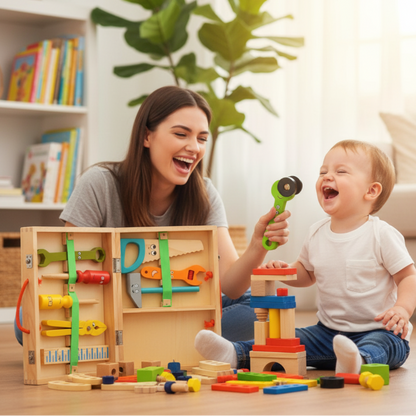 Jeu de construction en bois boîte à outils enfants | ToolBox