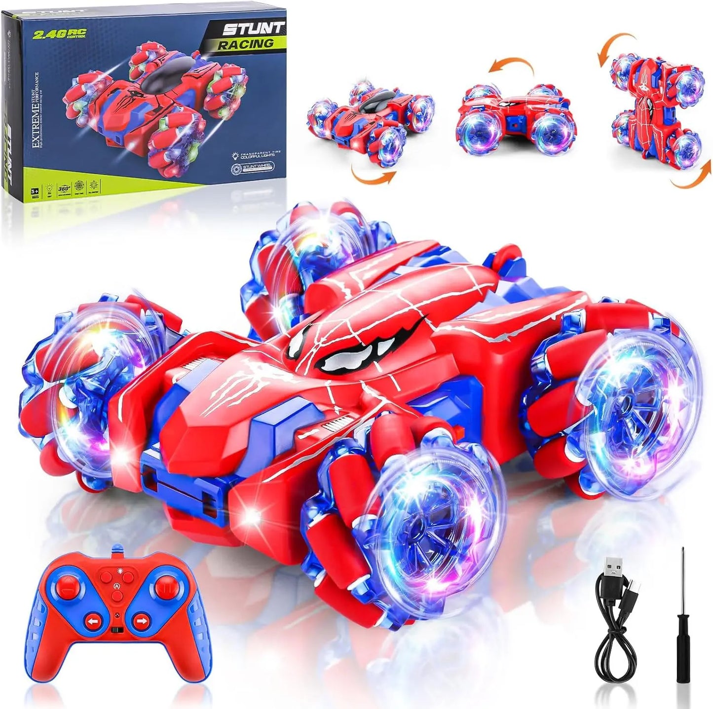 voiture télécommandée avec bande lumineuse - SpiderGlide