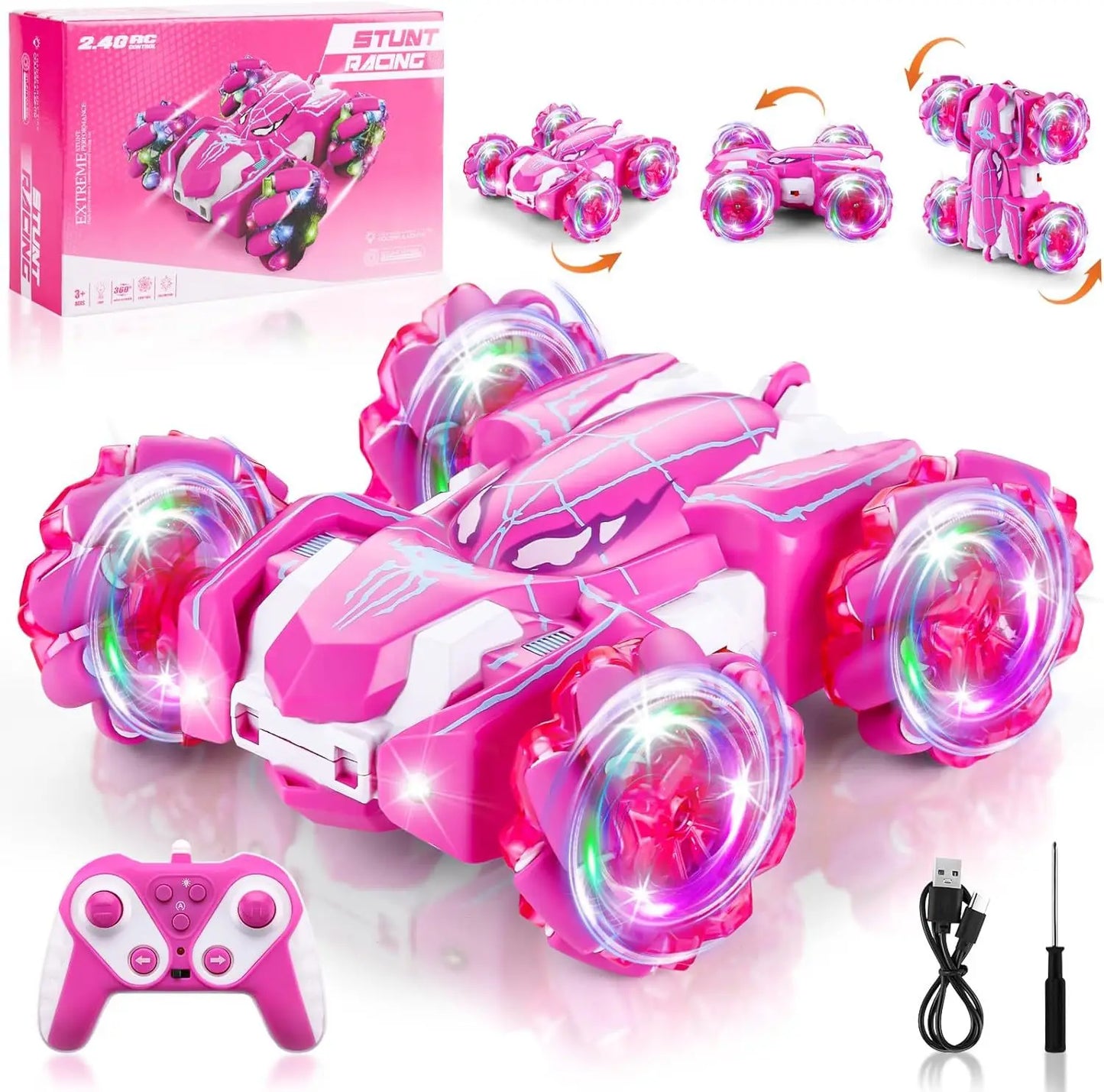 voiture télécommandée avec bande lumineuse - SpiderGlide