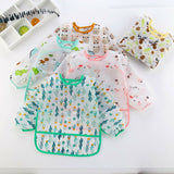 Bavoir Bébé Imperméable à Manches Longues avec Adorables Motifs pour Enfants - Mon Adorable Bébé
