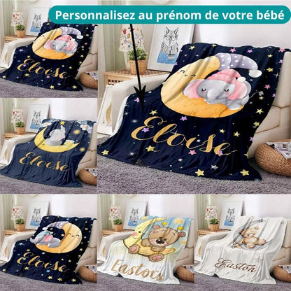 Couverture plaids pour Bébé avec Prénom Personnalisé - Mon Adorable bebe