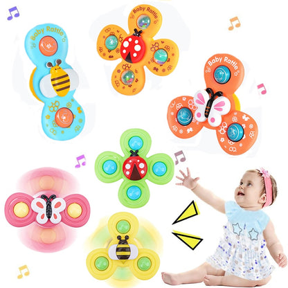 Ventouse Spinner pour Bébé | Pack de 3 Jouets - Mon Adorable Bébé